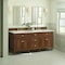 James Martin Vanities 72'' Double Vanity, Mid-Century Walnut w/ 3 CM Eternal Marfil Quartz Top 424-V72-WLT-3EMR - alternate 2